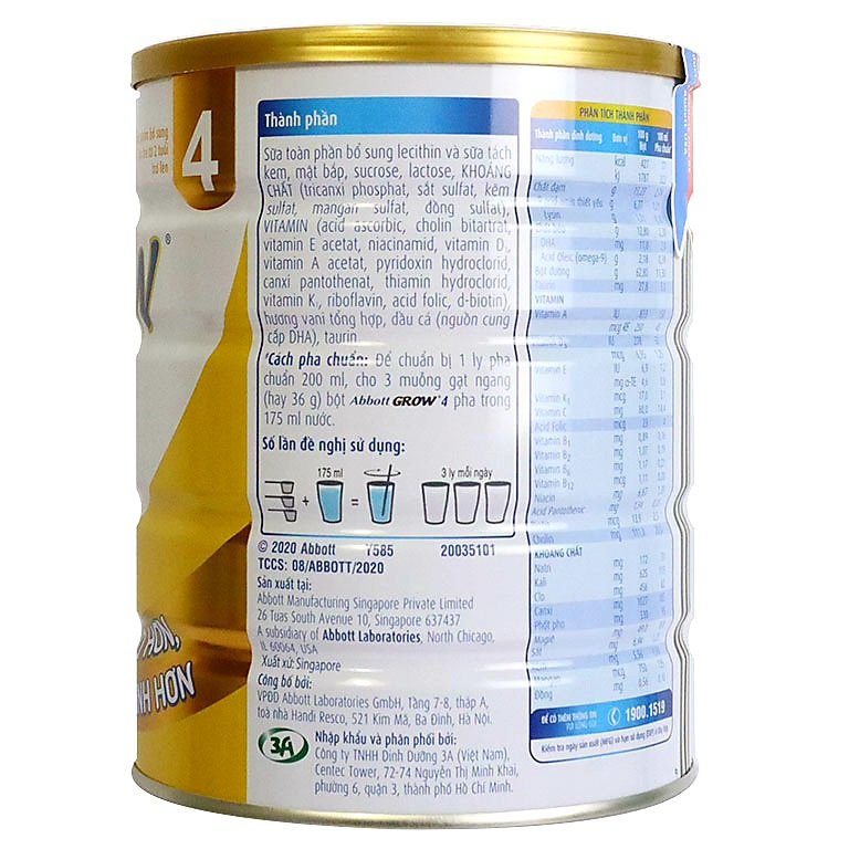 Sữa Abbott Grow 4 1.7kg [Date 2027]