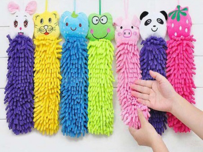 Khăn Lau Tay San Hô Hình Thú Dễ Thương