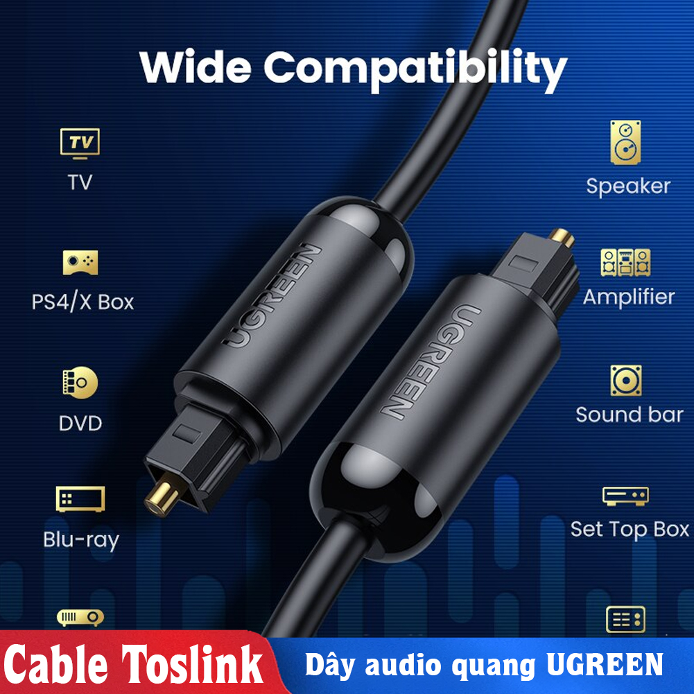 Dây audio quang (Toslink, Optical) chuẩn ugreen