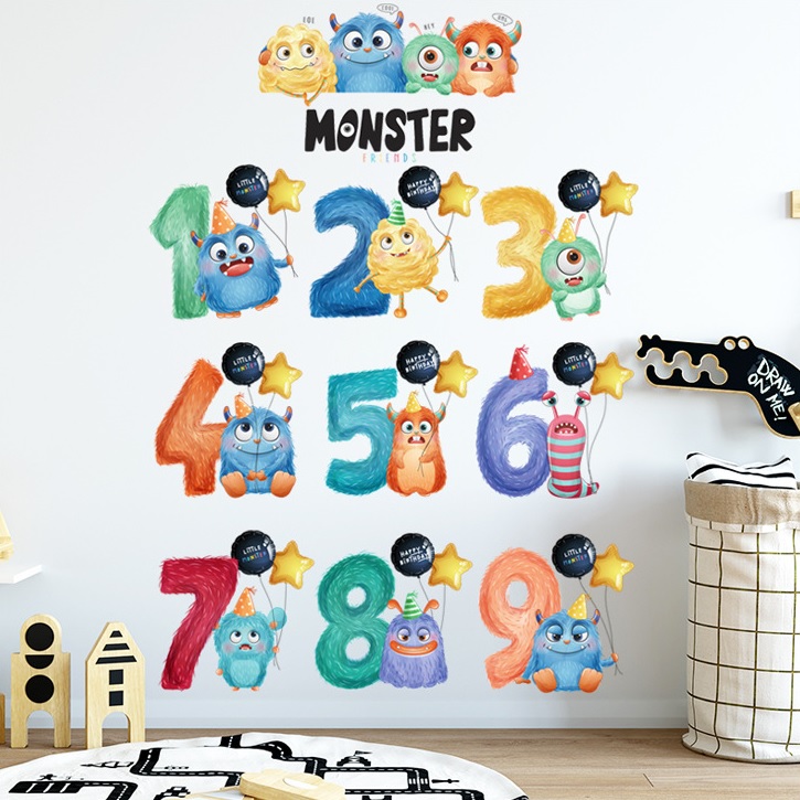 Decal dán tường Học đếm số- T2- vivadecal