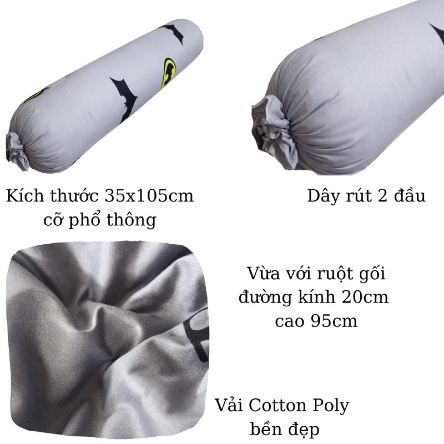 Vỏ gối ôm dễ thương