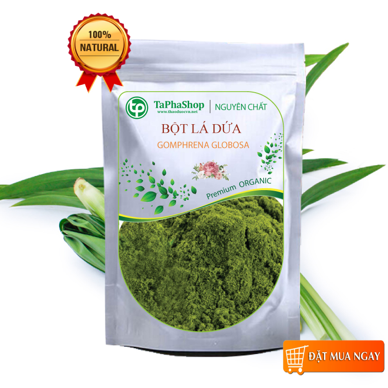 Bột lá dứa nguyên chất 100g - tấn phát