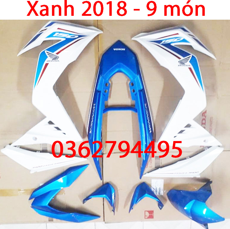 Dàn áo Winner v1 Xanh đời 2018 Zin chính hãng Honda