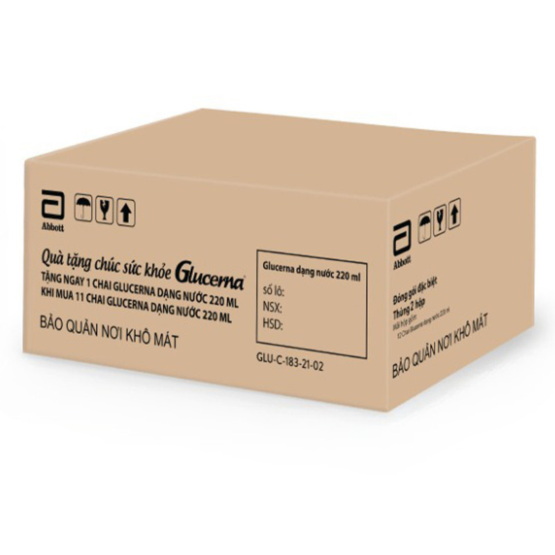 (HSD T12-2024) COMBO Thùng 30 Chai Sữa Nước Glucerna AB 220ml.