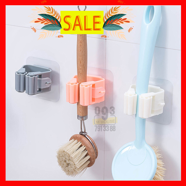 Móc Dán Tường Treo Gậy Lau Nhà,Móc Hít Treo Đồ Nhà Tắm