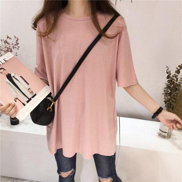 Áo thun nữ form rộng giấu quần