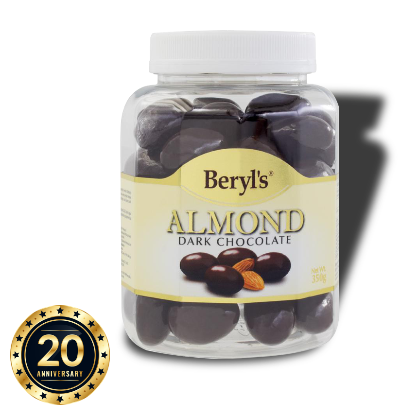 Kẹo Socola Beryl Bọc Hạnh Nhân Vị Almond Dark Hũ 350g - 450g