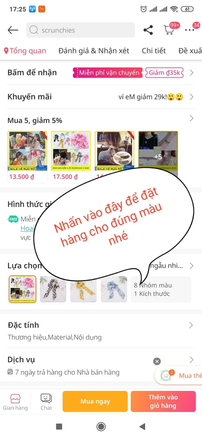 Cột Tóc Nữ Scrunchies Nơ Hoa Hàn Quốc siêu xinh