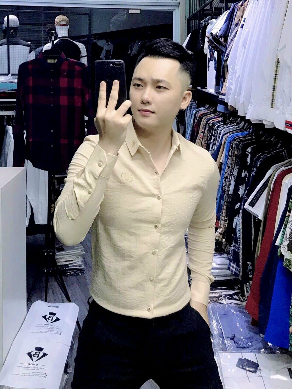 [HCM]ÁO SOMI NAM TAY DÀI MÀU VÀNG NÂU CỰC ĐẸP CHẤT LỤA MỀM MỊN THỜI TRANG CAO CẤP THỎ TÂY SHOP94 SƯH03