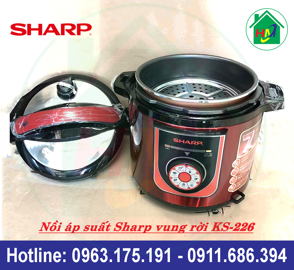 Nồi Áp Suất Đa Năng Sharp Vung Rời KS-224 và KS-226