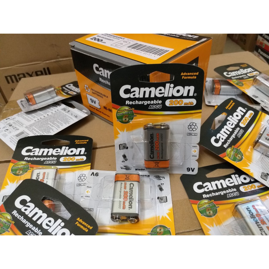 Pin sạc 9V Camelion 200mAh (1 vỉ /viên)