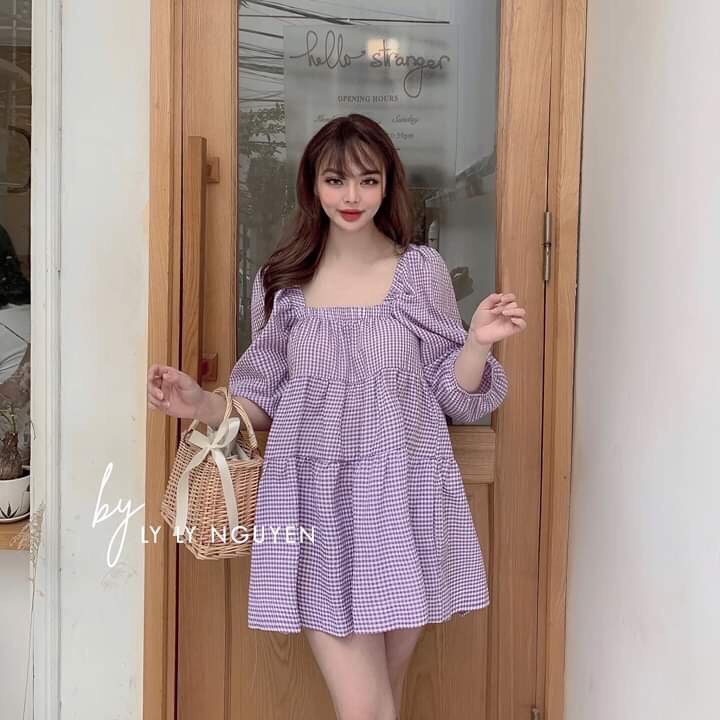 Đầm Kate Caro Màu Tím Babydoll Dễ Thương TTSA0565