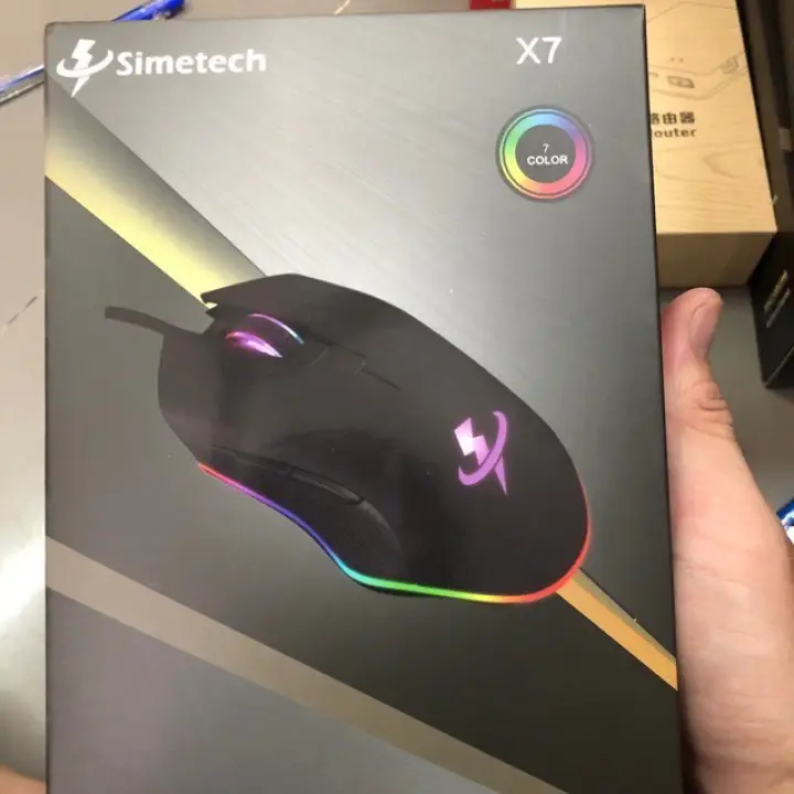 Chuột Máy Tính Có Dây Chuyên Game Simetech X7 Led 7 màu