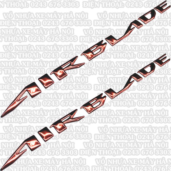 Decal chữ nổi Air Blade các màu lựa chọn cho tem dán xe máy