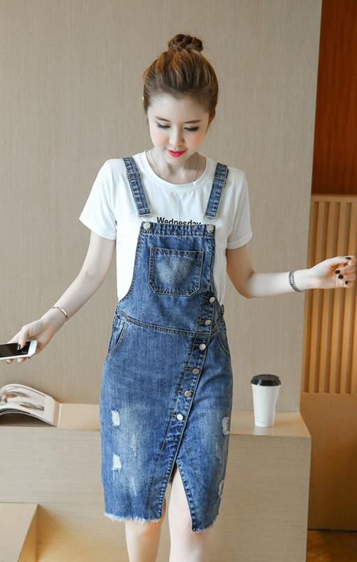 Váy Yếm PHỐI NÚT D752 ( KHÔNG KÈM ÁO )