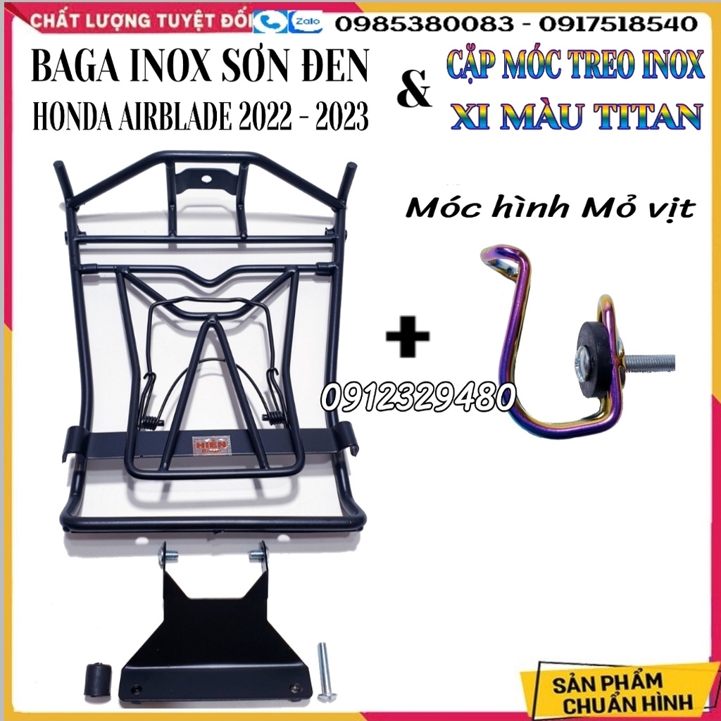 Baga giữa ab 2022 mới , ab 2023, ab 160cc, ab125cc mẫu bắt yên inox dày 10 ly