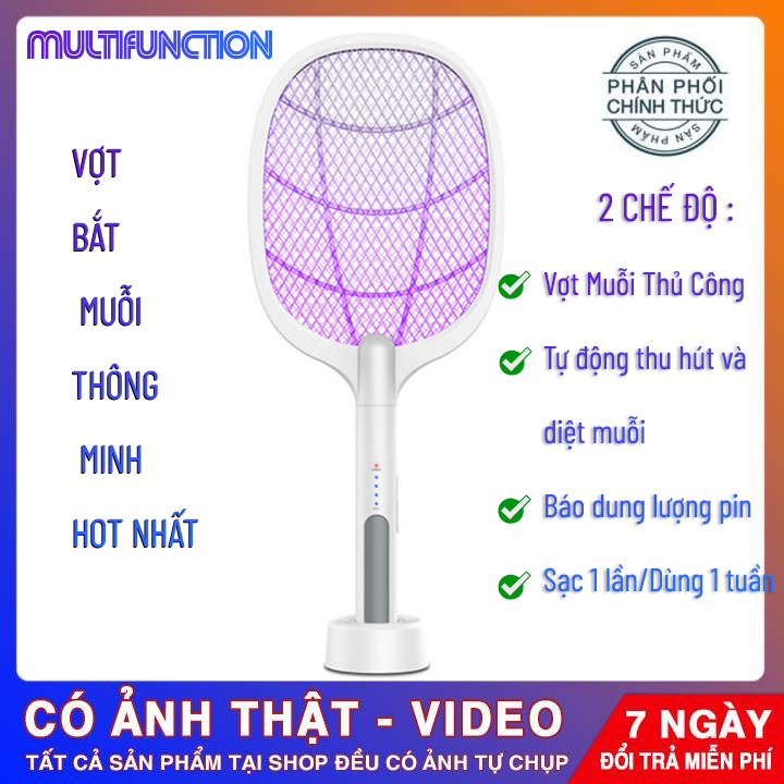 Vợt muỗi thông minh bắt muỗi tự động kiêm đèn bắt muỗi tự động m21 bảo hành 6 tháng