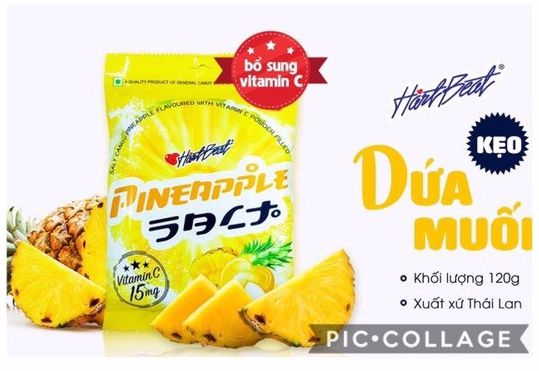 Kẹo Khóm Muối Thái Lan Hart Beat 120g