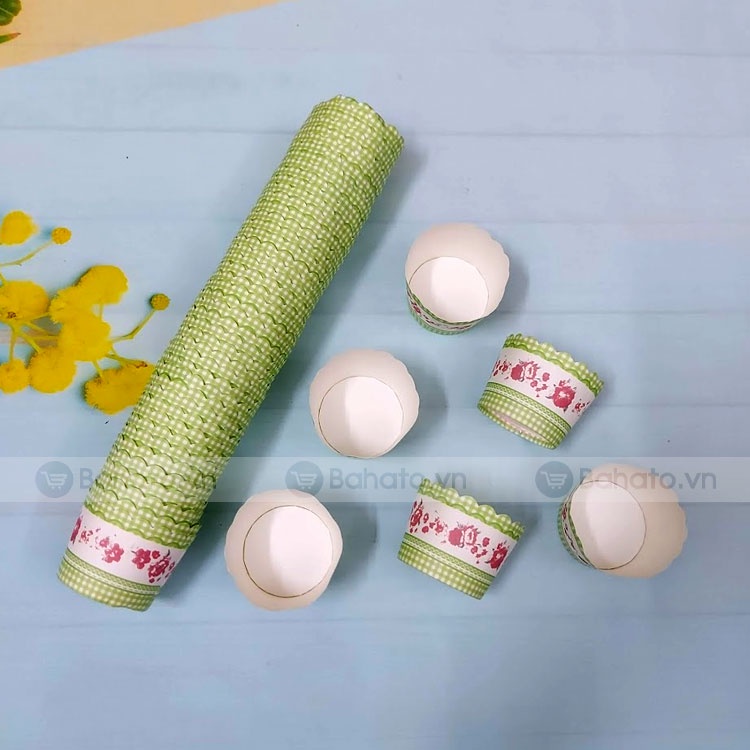 Cup giấy cứng làm bánh cupcake, muffin 6cm (50 cái)