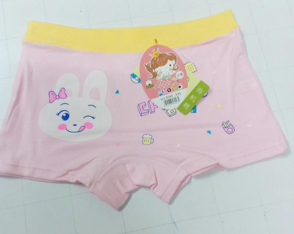 -COMBO 5 QUẦN CHIP ĐÙI BÉ GÁI COTTON PHỐI LƯNG IN THỎ (đủ size từ 17 đến 28kg)