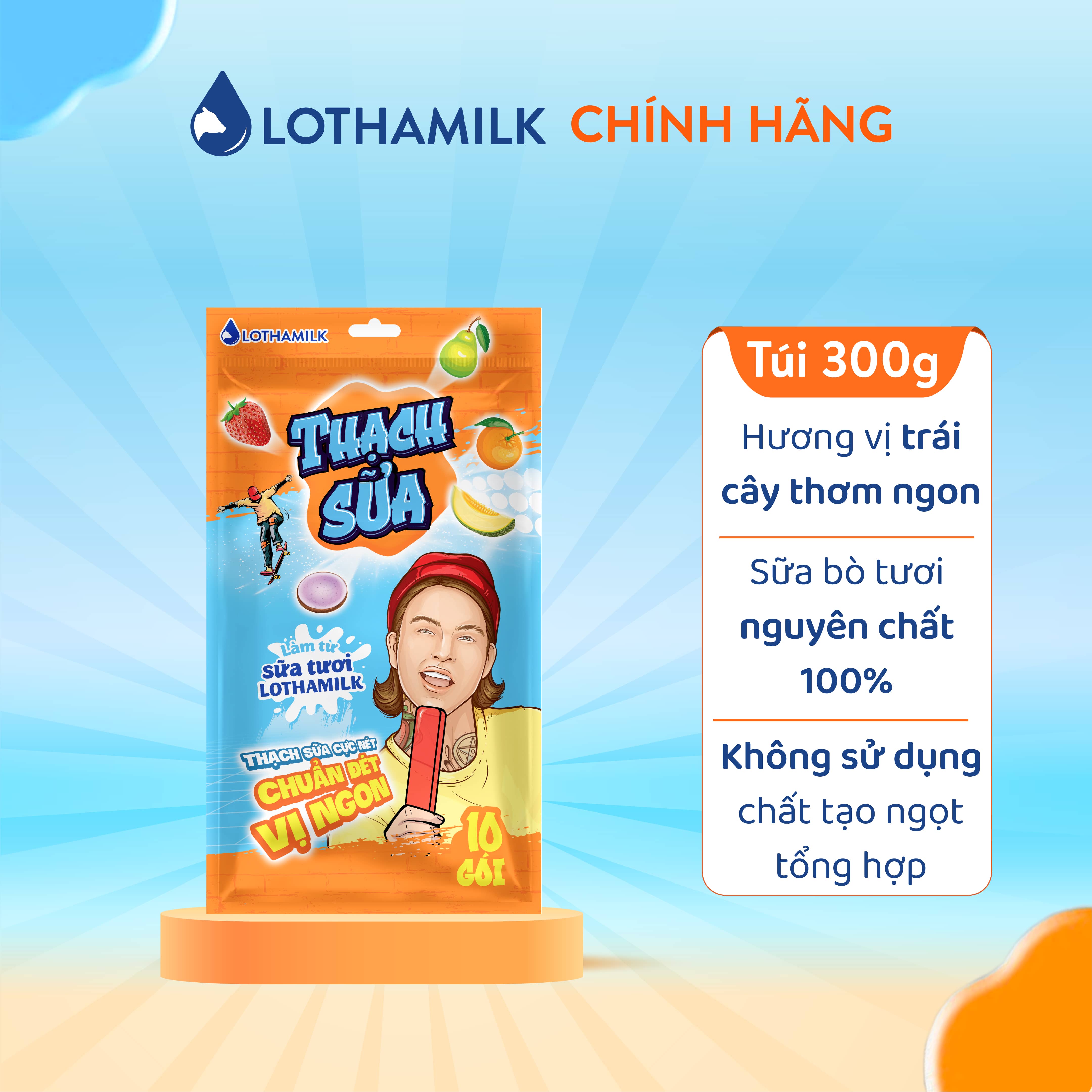 Thạch Sữa Lothamilk túi mix vị 300g