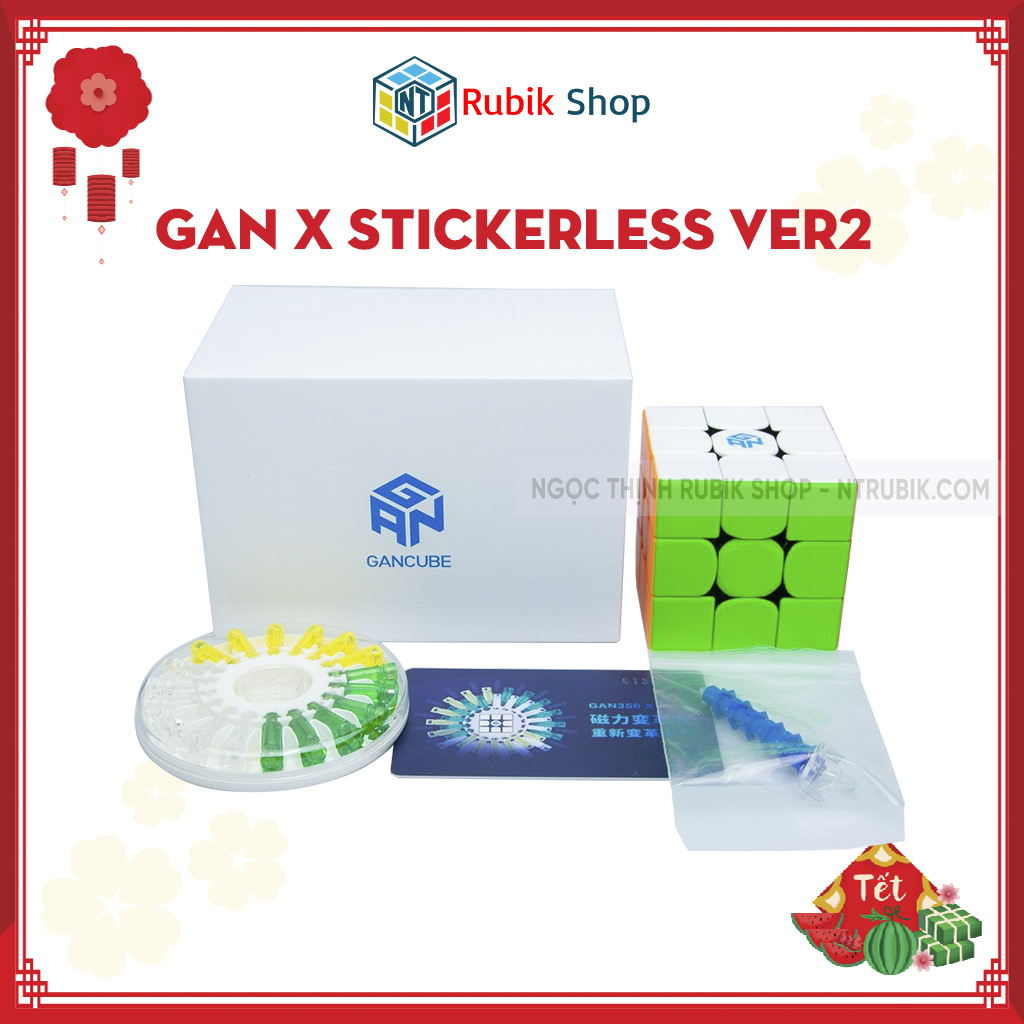 [Siêu phẩm 2020] Rubik 3x3x3 Gan X Stickerless Version 2 (Có nam châm)