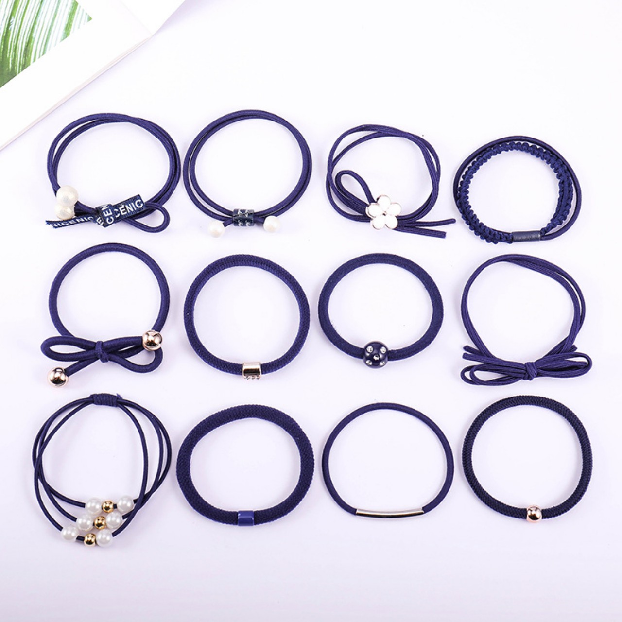 Hộp cột tóc 12 dây nhiều màu Hàn quốc