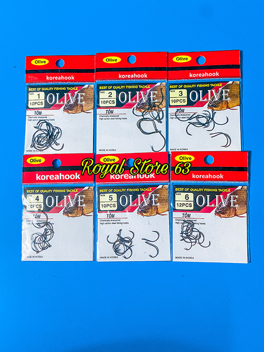 Lưỡi Câu Tôm Olive Koreahook