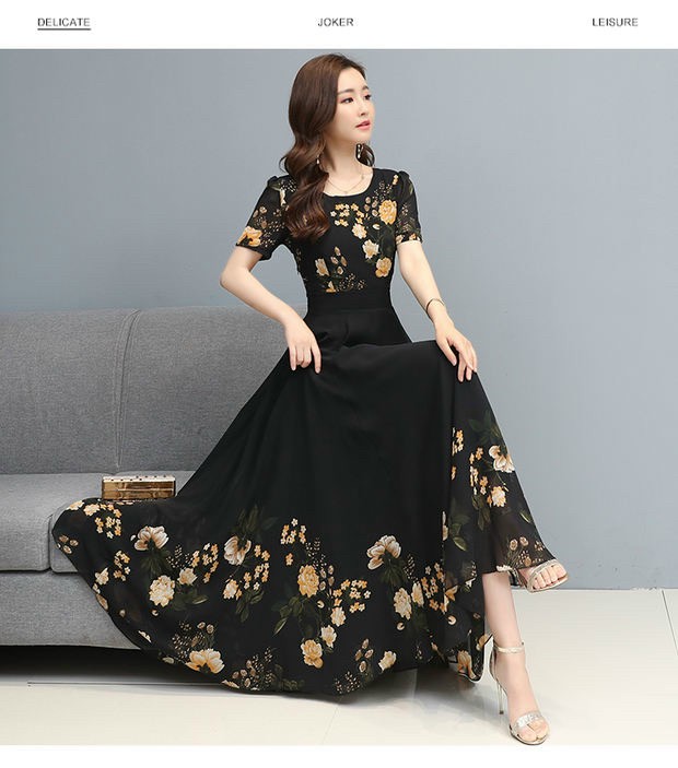 ĐẦM MAXI HỌA TIẾT 3D CAO CẤP CK96290