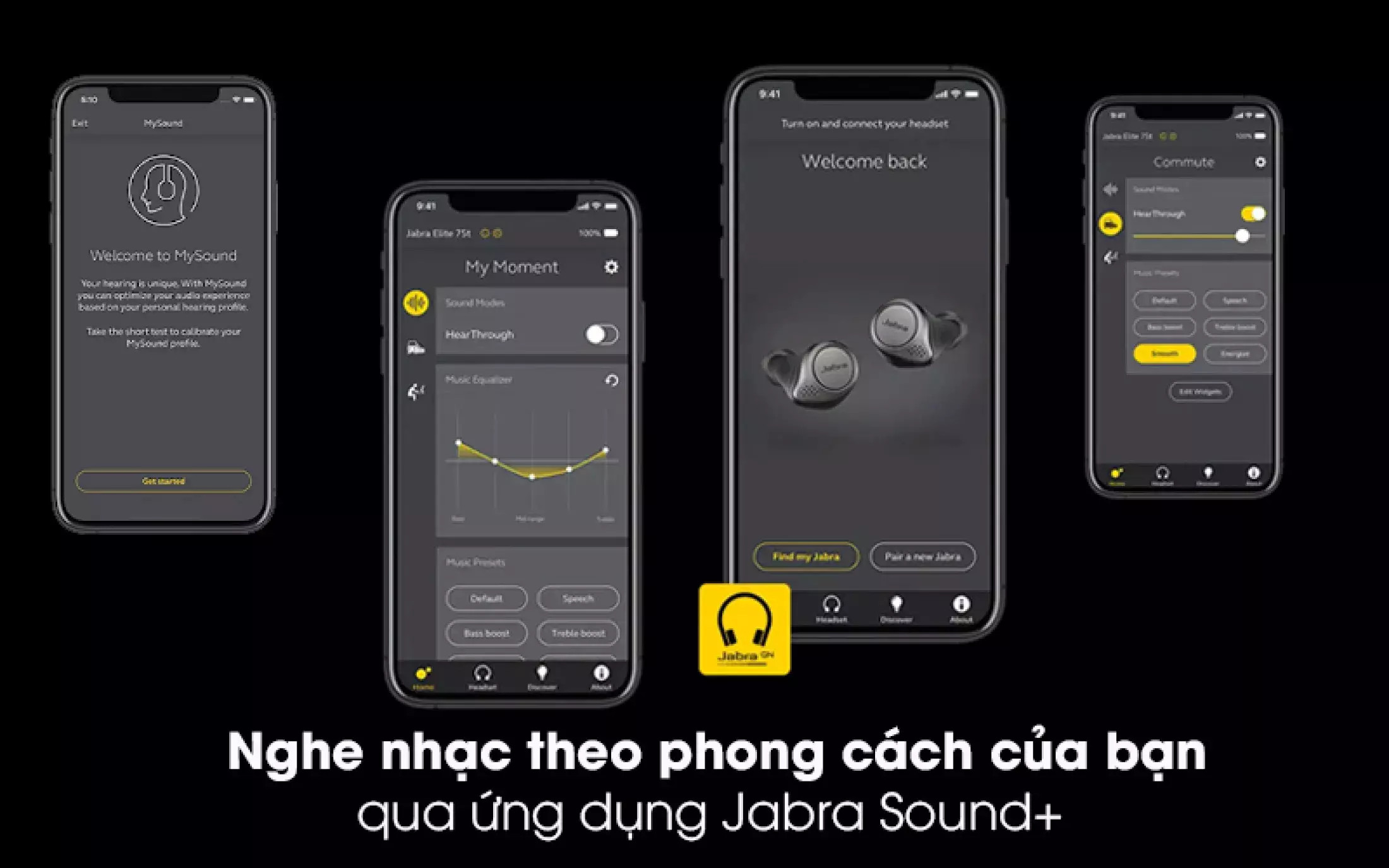 Tai nghe Bluetooth True Wireless Jabra Elite 75T, Chất Âm Thanh Cao, Âm Trầm Mạnh Mẽ, Chống Nước và Chống Bụi IP55, Pin liên tục 28h, Tích hợp với các hệ điều hành hiện nay