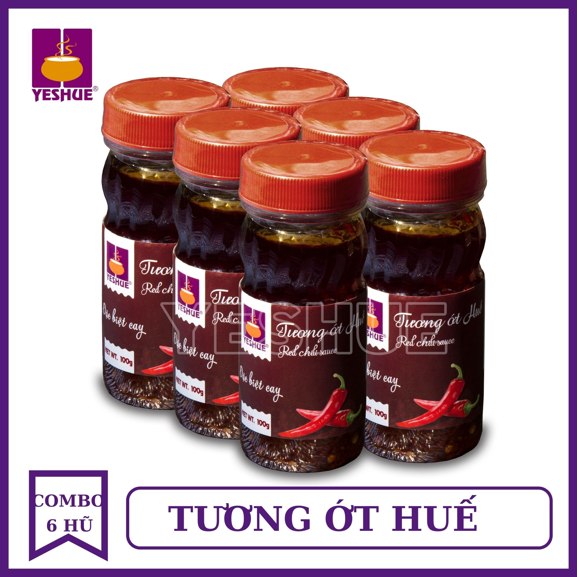 [COMBO] 6 hũ tương ớt siêu cay YesHue
