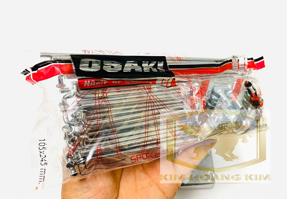 Bộ căm osaki mạ crom gắn xe máy size 17