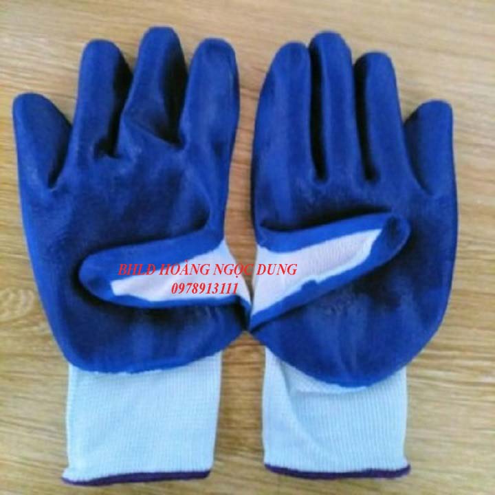 Combo 12 đôi găng tay phủ sơn xanh