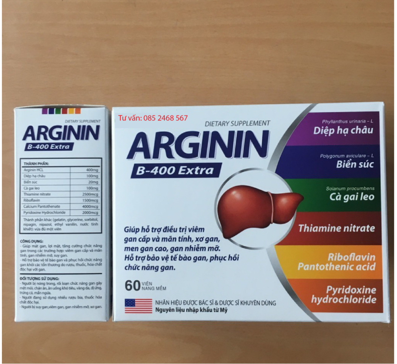 ARGININ B-400 EXTRA (Giúp mát gan, lợi mật, tang cường chức năng gan)