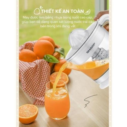 Máy Vắt Cam Sharp EJ-J256-WH (0.6L) - Hàng Chính Hãng