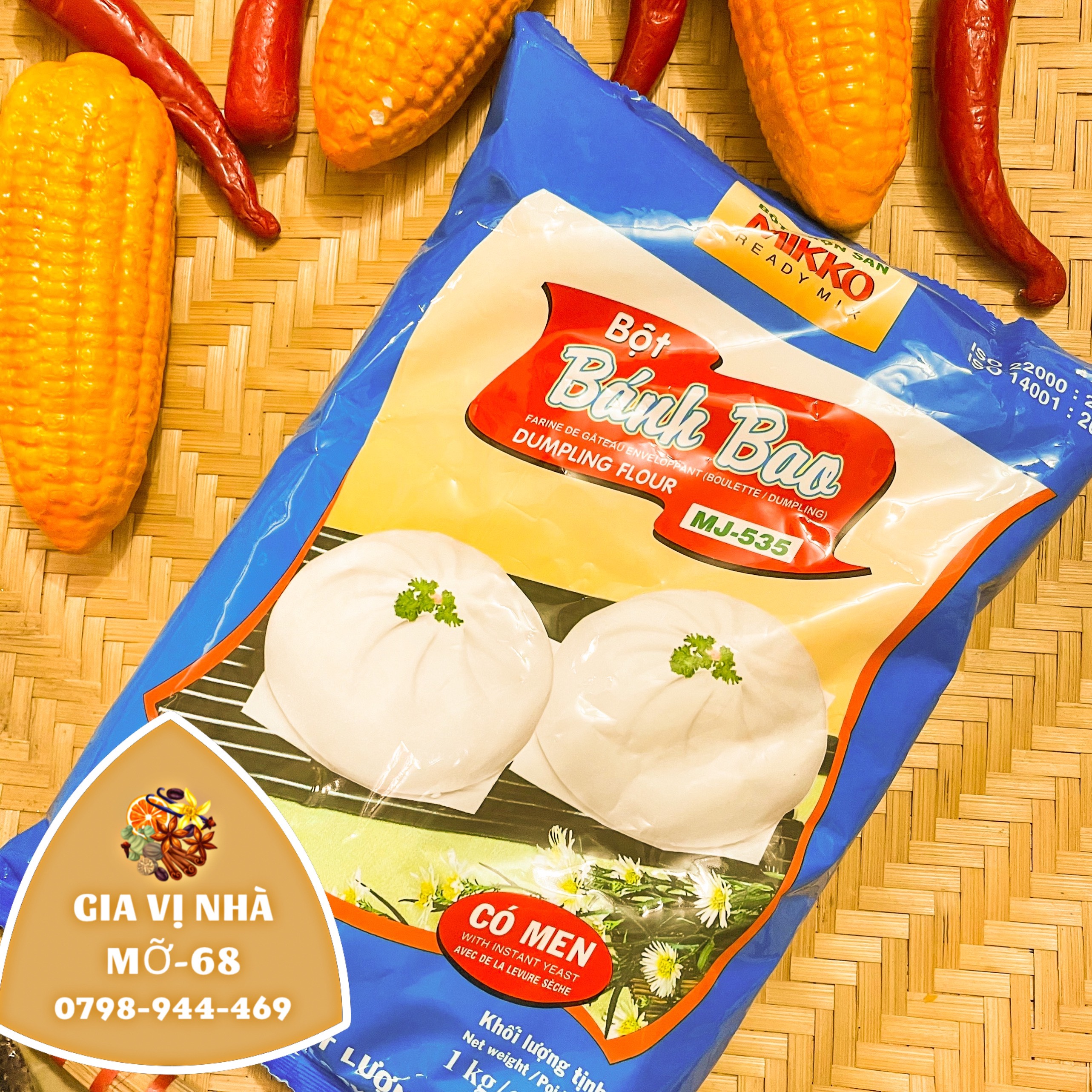 Bột bánh bao trộn sẵn có men mikko - gói 1 kg