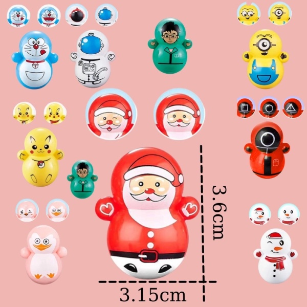 Lật Đật Mini Giáng Sinh Ông Già Noel, Squid Game - Đồ Chơi Giải Trí Dễ Thương - Smarthome Toys