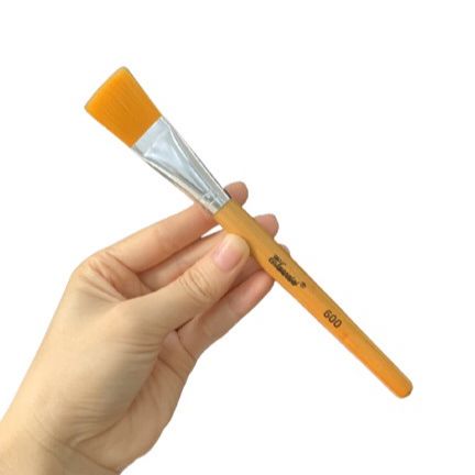 [HCM]Cọ Quét Mặt Nạ Cán Gỗ lông mềm mịn dài 19cm