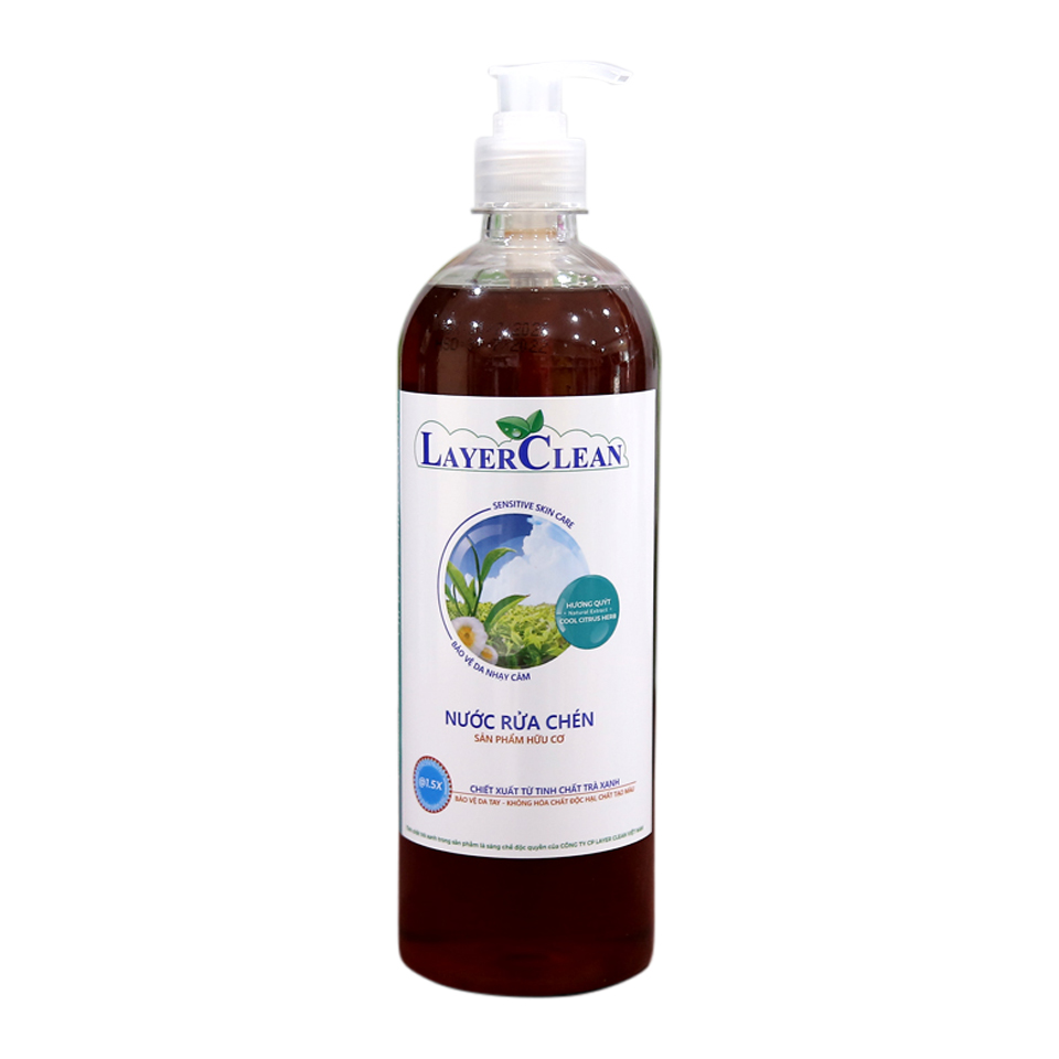[HỎA TỐC HCM] Nước rửa chén bát hữu cơ organic Layer Clean chai 800ml