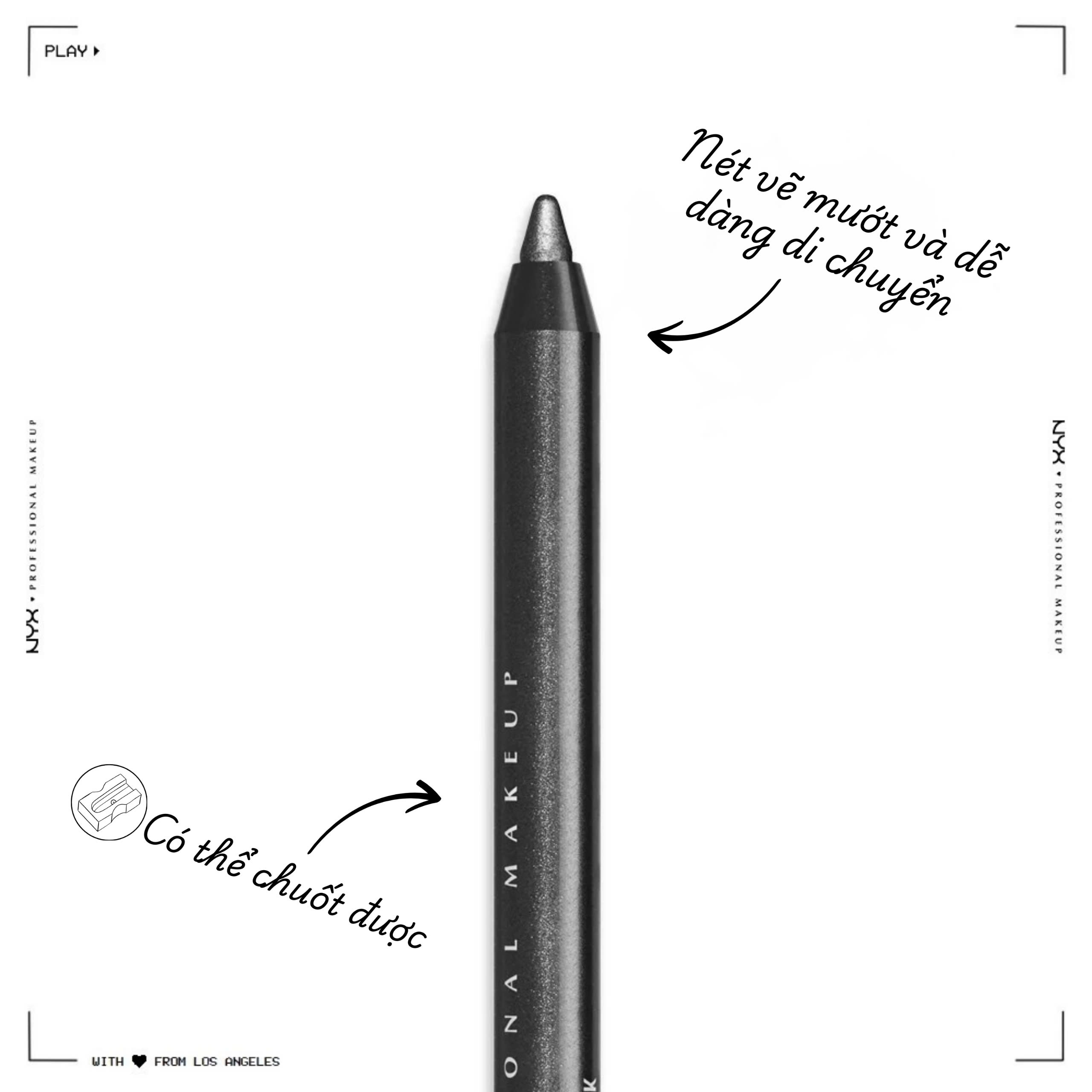 Chì kẻ mắt NYX Epic Wear Liner Sticks dạng chì chuốt có nhũ