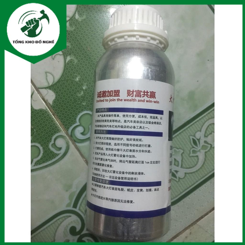 Dung dịch nano đánh bóng đèn pha ô tô -xe máy _TKDN