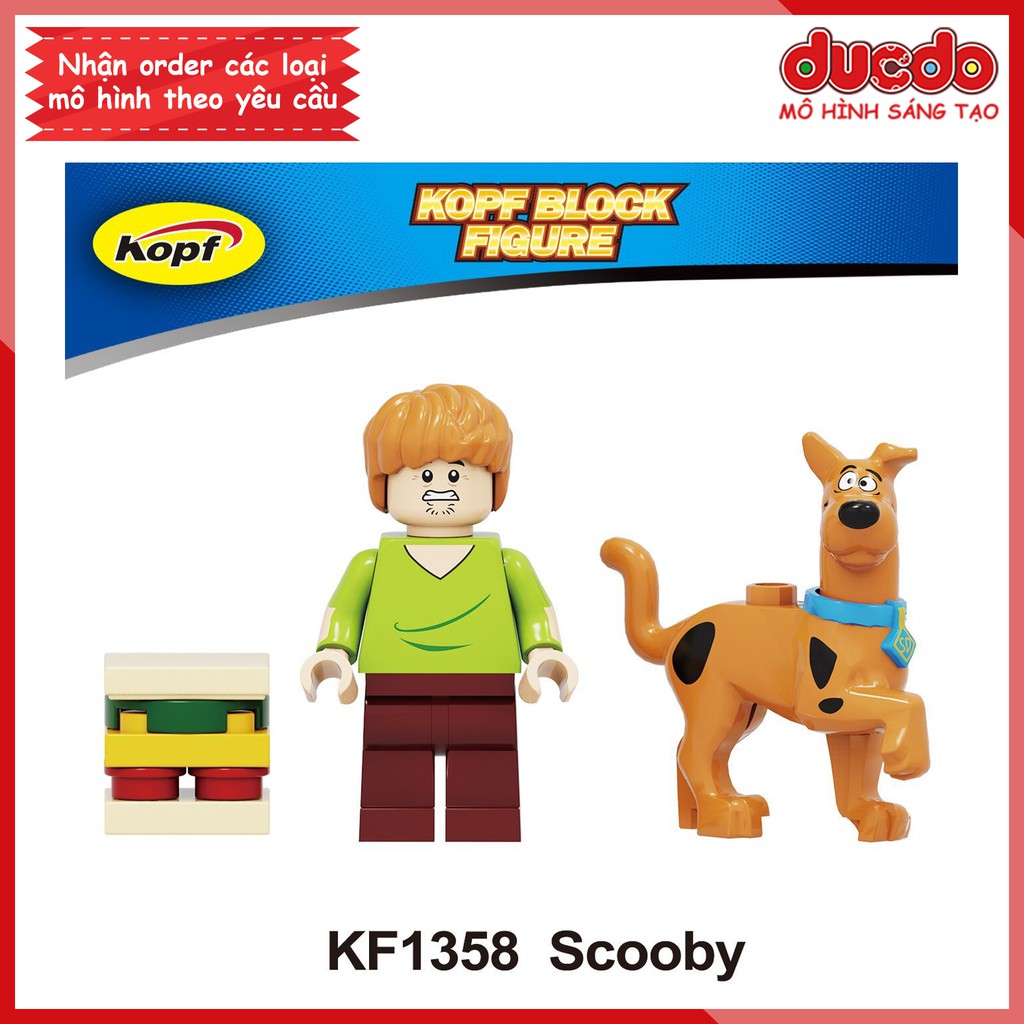 Minifigures các nhân vật trong chú chó siêu quậy Scooby Doo - Đồ Chơi Lắp Ghép Xếp Hình Mini Mô hình Kopf KF 1358
