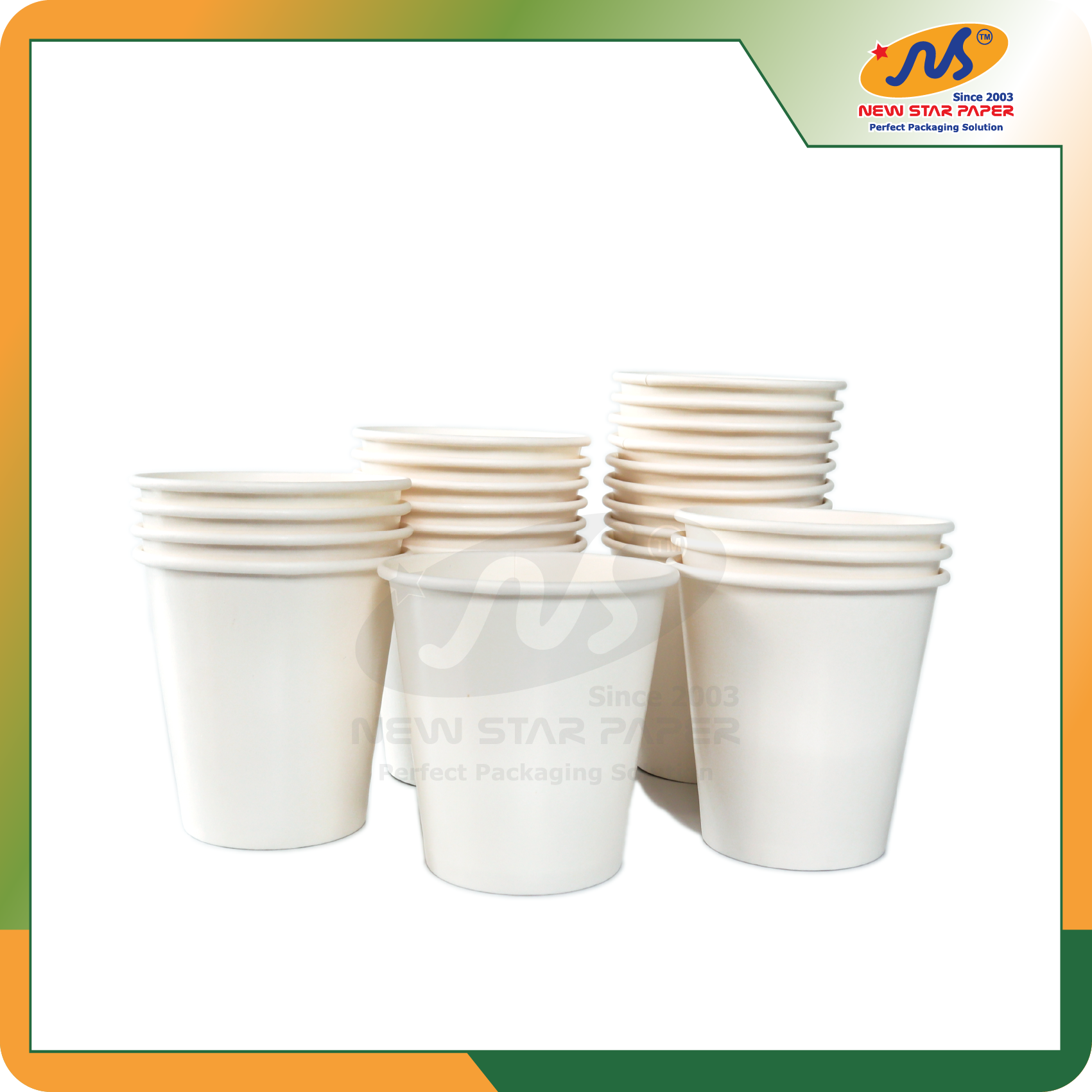 Ly giấy 6.5oz~192ml - Lốc 50 ly giấy trơn