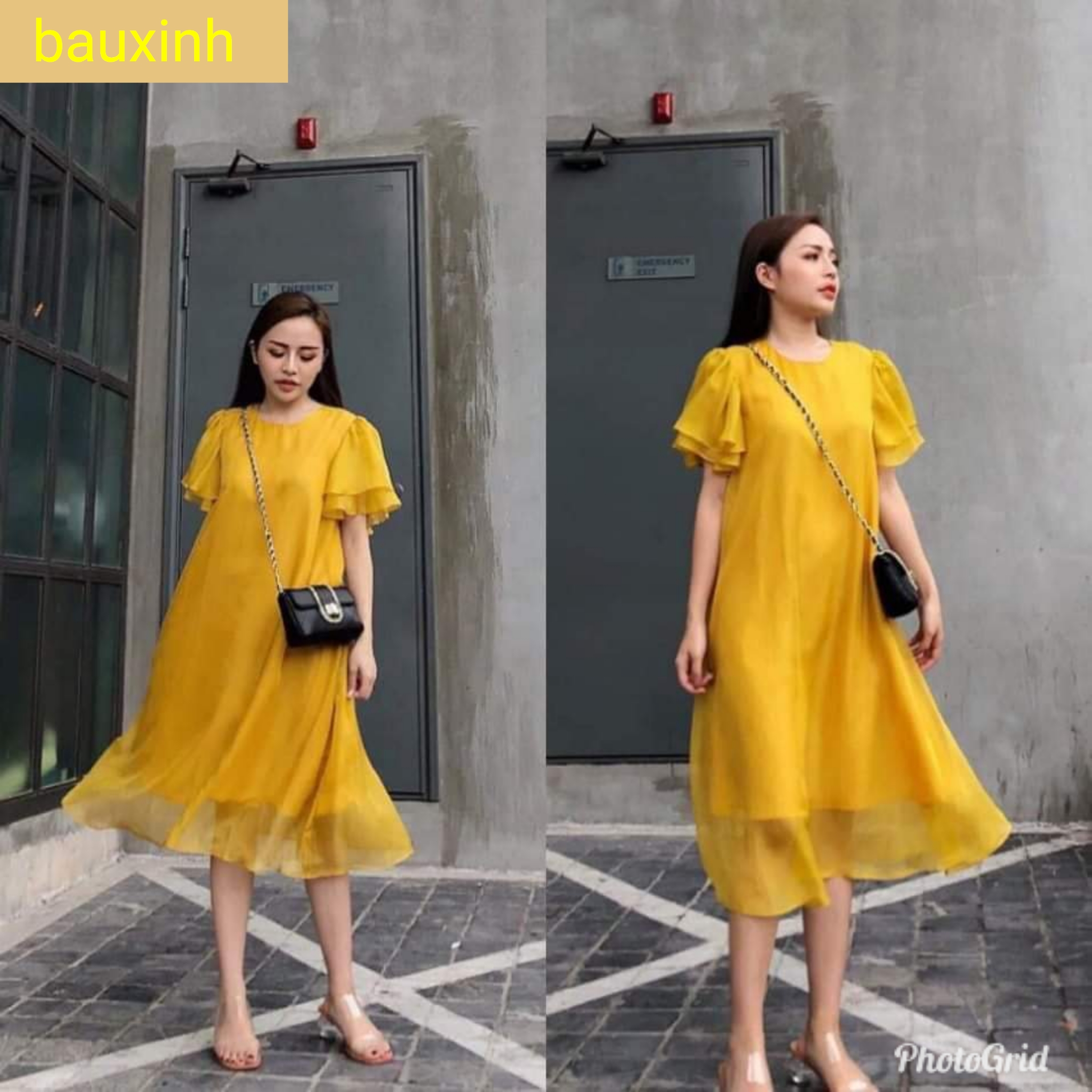 Đầm bầu váy bầu đi tiệc mùa hè dáng suông thiết kế đi chơi sang chảnh