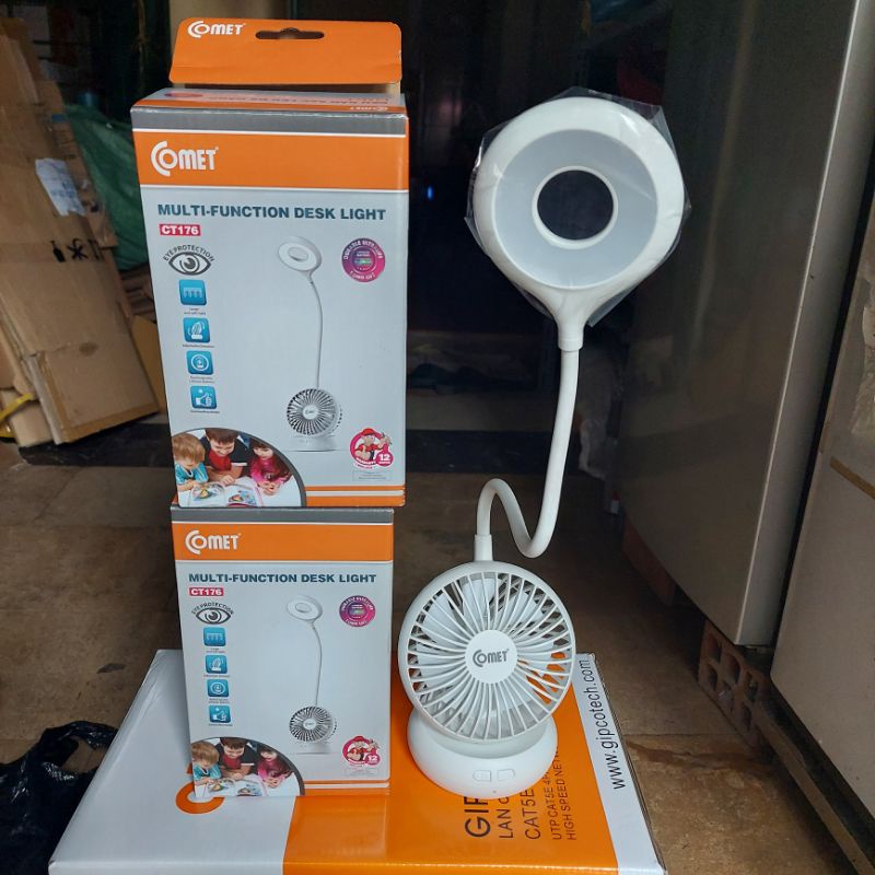 Đèn bàn tích điện comet kèm quạt ct176