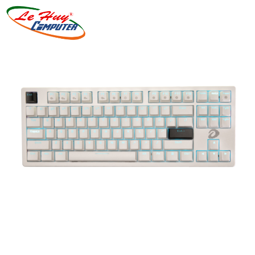 Bàn phím cơ gaming DAREU EK87 V2 White (Led Ice-Blue ) - Hàng chính hãng