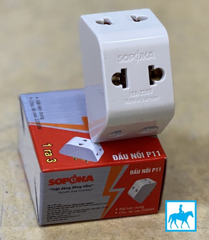 Phích Cắm Ổ Cắm Chia 3 2200W SOPOKA