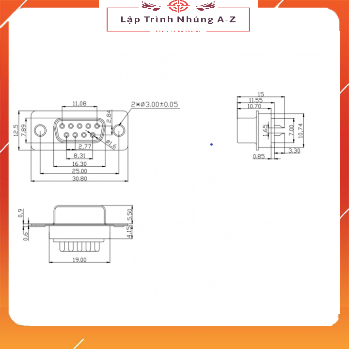 [Lập Trình Nhúng A-Z][G40] Đầu Đực Cái RS232 DB-9S