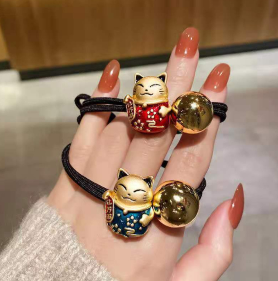 5 Thun Cột Tóc Mèo Thần Tài (giao màu ngẫu nhiên)