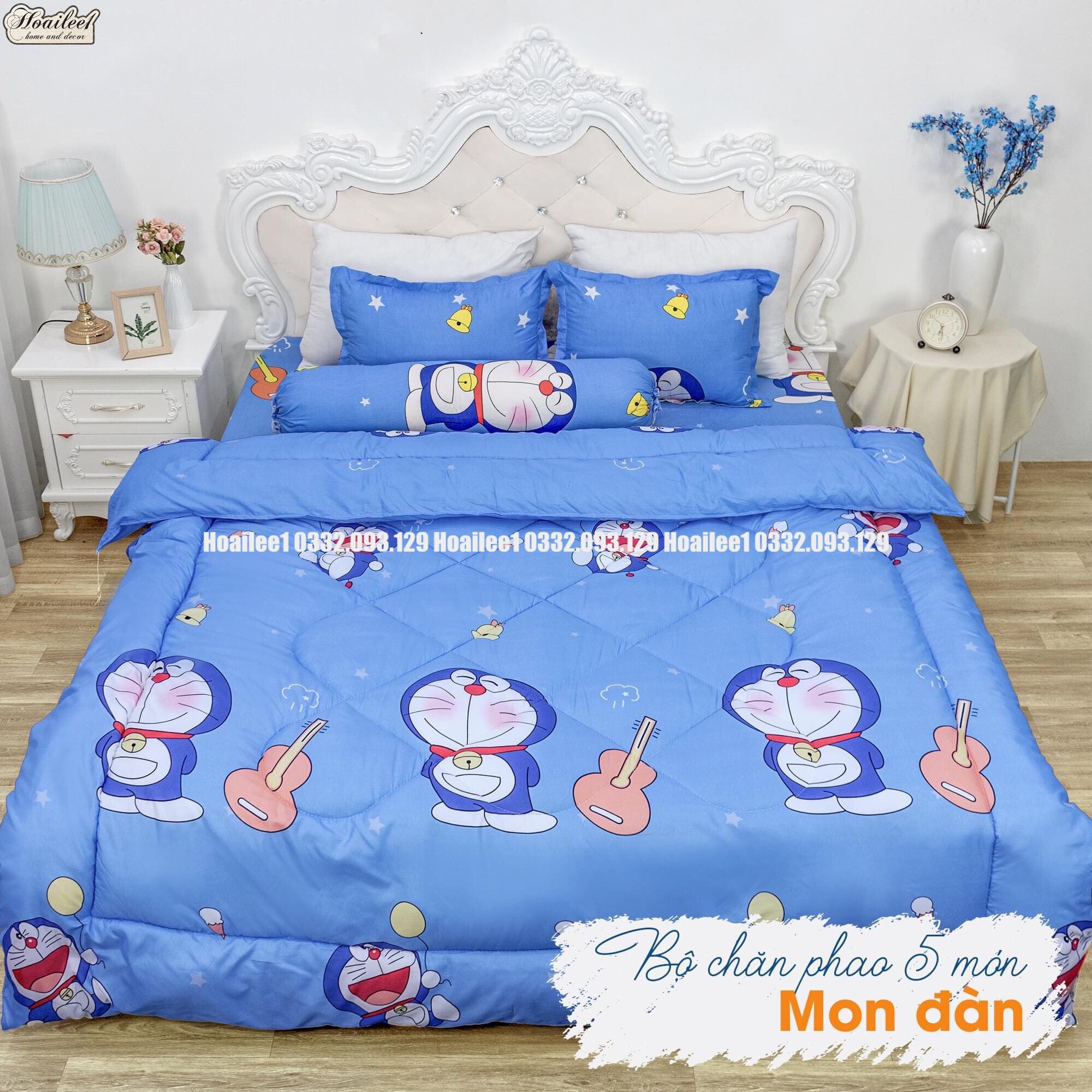 Set phao 5 món bao gồm( 1 chăn phao+1 ga trải giường+2 vỏ gối đầu+1 vỏ ôm) đủ size m6 m8 2m2